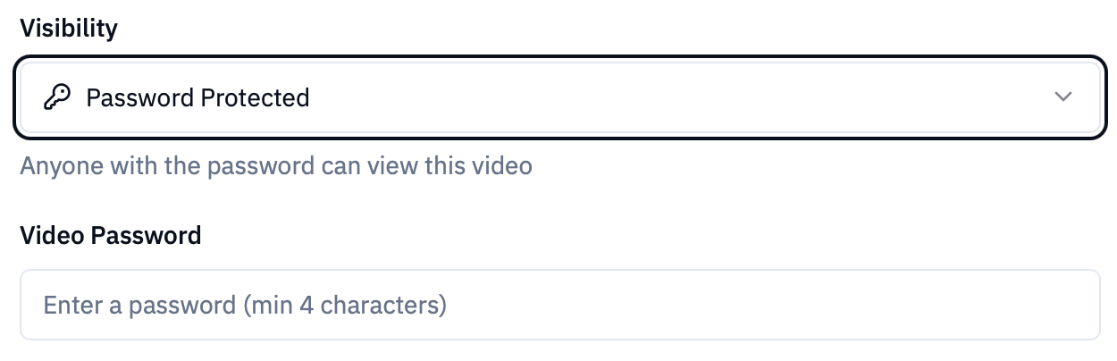 Password-protected videos